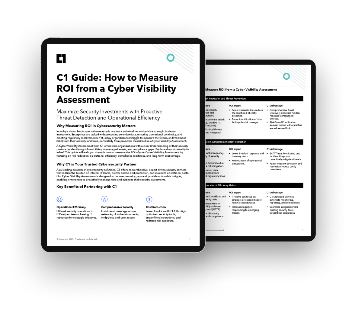 How to Measure ROI from a Cyber Visibility Assessment Mockup